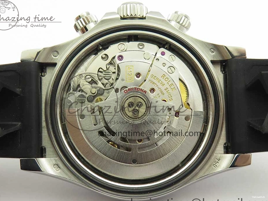 Daytona SS 1:1 Edition Noob Strap Black Best Rubber (Free SA4130 on Dial 904L Blue Extra Case Strap) 116519 0411